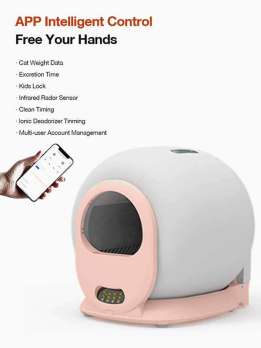 Customized logo Modern Abs Plastic Cat Automatic Self Cleaning Litter Box for Cats 116-5905 Pet Products Factory, OEM Manufacturer, Supplier, Agent www.gmtpetproducts.com Smart Cat litter box, Cat Litter Box, Cat Litter Box & Accessories, Cat Litter Box And Accessories