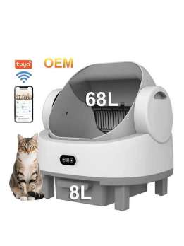 Wholesale APP Control Automatic Cat Litter Box with Safety Sensors Self Cleaning Litter Box for Multiple Cats 116-5909 Pet Products Factory, OEM Manufacturer, Supplier, Agent www.gmtpetproducts.com Smart Cat litter box, Cat Litter Box, Cat Litter Box & Accessories, Cat Litter Box And Accessories